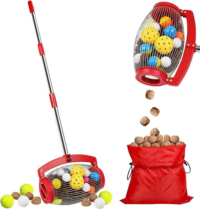 ActDoer Nut Gatherer, Pecan Picker Upper, Golf Ball Picker Upper - Side Opening Dump | Apply to W... | Amazon (US)