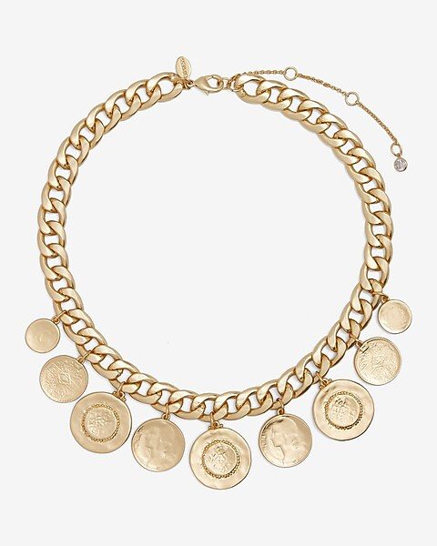 Coin Charm Chain Necklace | Express