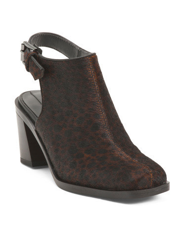 Leather Isadora Open Back Booties | TJ Maxx