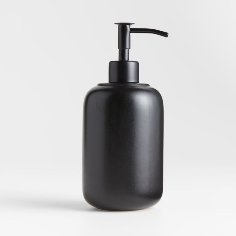Chet Ceramic Black Soap Dispenser + Reviews | Crate & Barrel | Crate & Barrel
