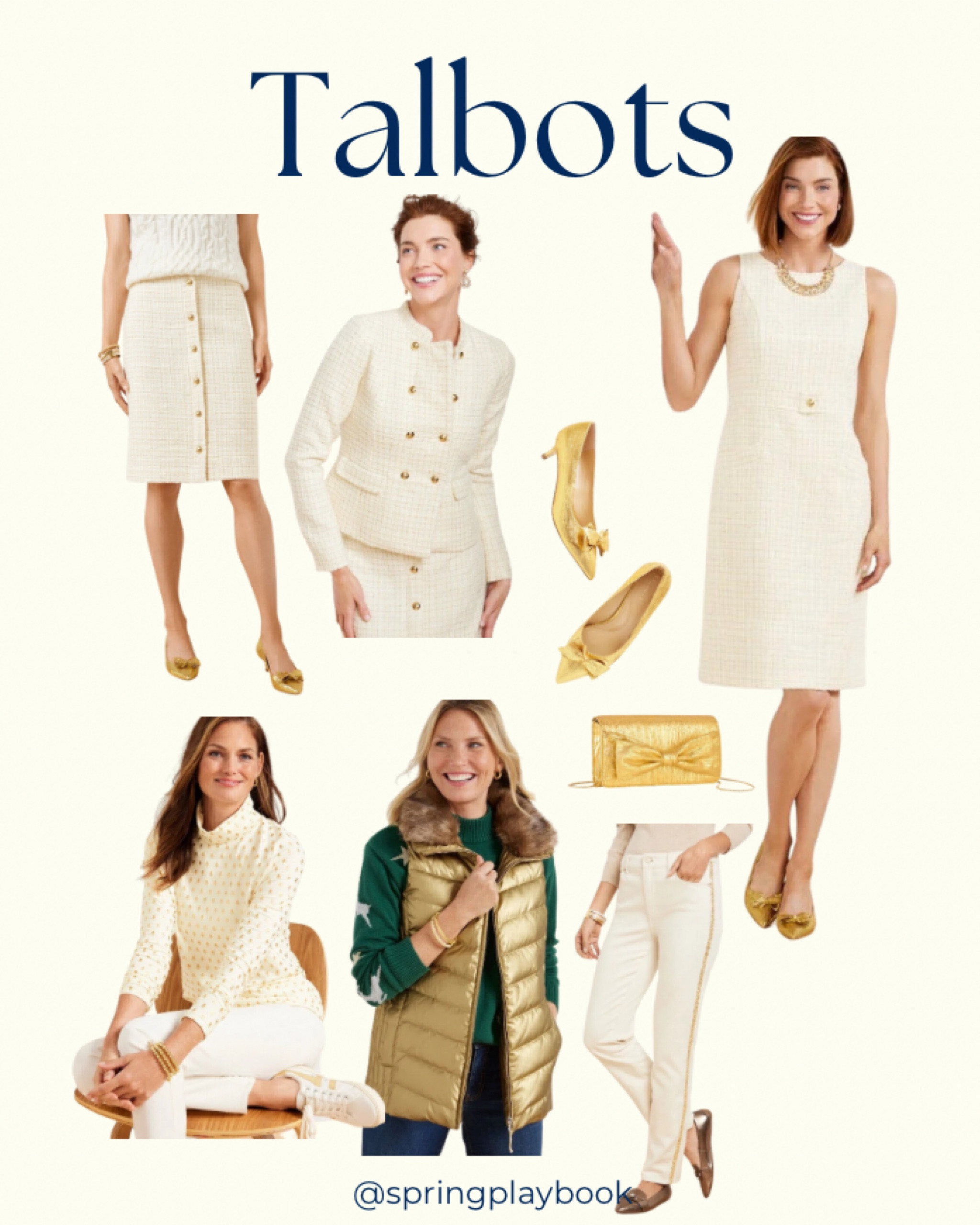 Shimmer this winter in cream and gold from Talbots. Their ivory is a great spring cream!

#createdcolorful #createdcolorfulspring #hocspring #tcispring #pcaspring #lightspring #warmspring #truespring #brightspring #clearspring #paintboxspring #hoccream #hocgold #springcream #springivory #speinggold

#LTKplussize #LTKworkwear #LTKmidsize