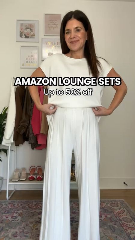⭐️ White Knit Lounge Set – 50% off, under $22. Use code 50CGYIK3. Promo expires 4/28.
⭐️ Green Tank Knit Set – 43% off, under $22. Use code 43EHQITP. Promo expires 4/26. Note: this one is a little thin, I probably would not wear it outside the house 
⭐️ Grey Short Set – 50% off (20% promo, + 30% coupon), under $13. Use code 2053JW3E. Promo expires 4/28.

#LTKsalealert #LTKstyletip