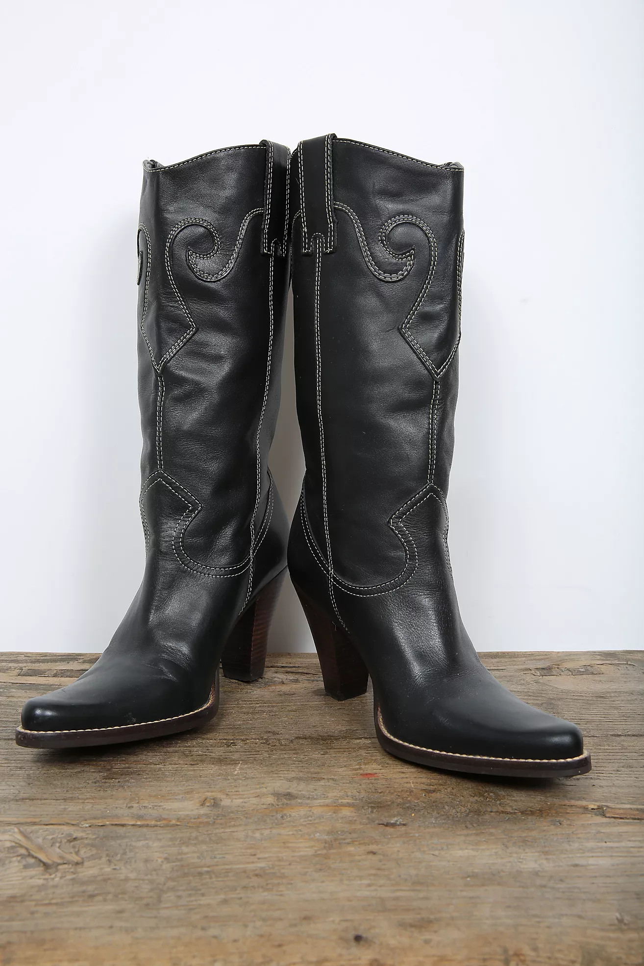Black Modern Style Western Cowgirl Boot  Selected by Love Rocks Vintage | Free People (Global - UK&FR Excluded)