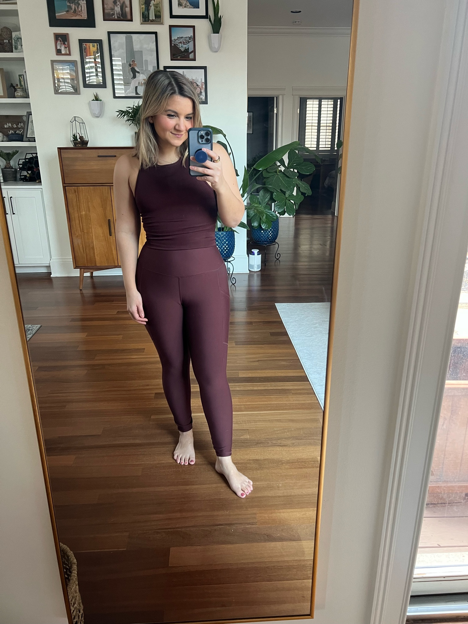 My favorite YPB set!
Top - this tank runs really small (I got a medium) but I love that I don’t need to wear a sports bra underneath it! So comfortable and I love the high neckline and snatched waist! On sale right now too!
Leggings - I got a small in their CurveLove version for more room in the hips and they are so comfortable and stay out when I move! This pair has pockets and comes in short (what I’m wearing), regular and long. 

#LTKunder100 #LTKfit