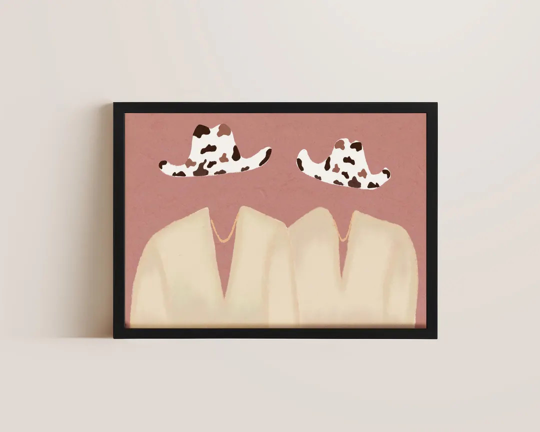 Cowgirls Country Western Print, Bedroom Art, Apartment Decor, Cowgirl Wall Art, Above Bed Art, Cu... | Etsy (US)