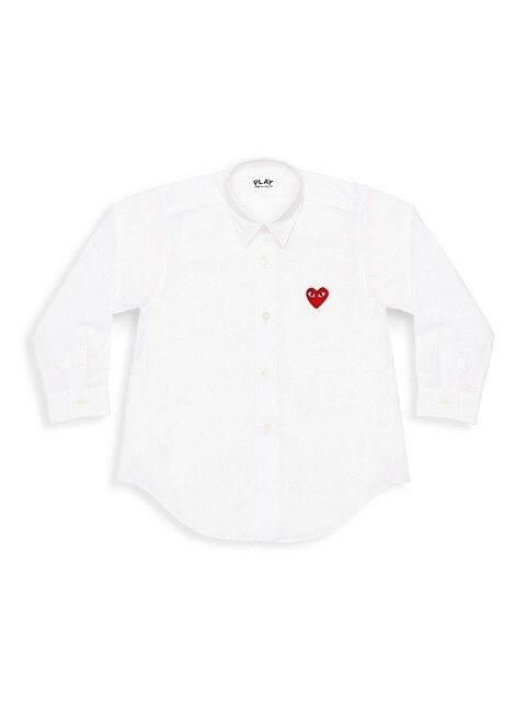 Little Kid's Play Kids Logo Button-Down Shirt | Saks Fifth Avenue