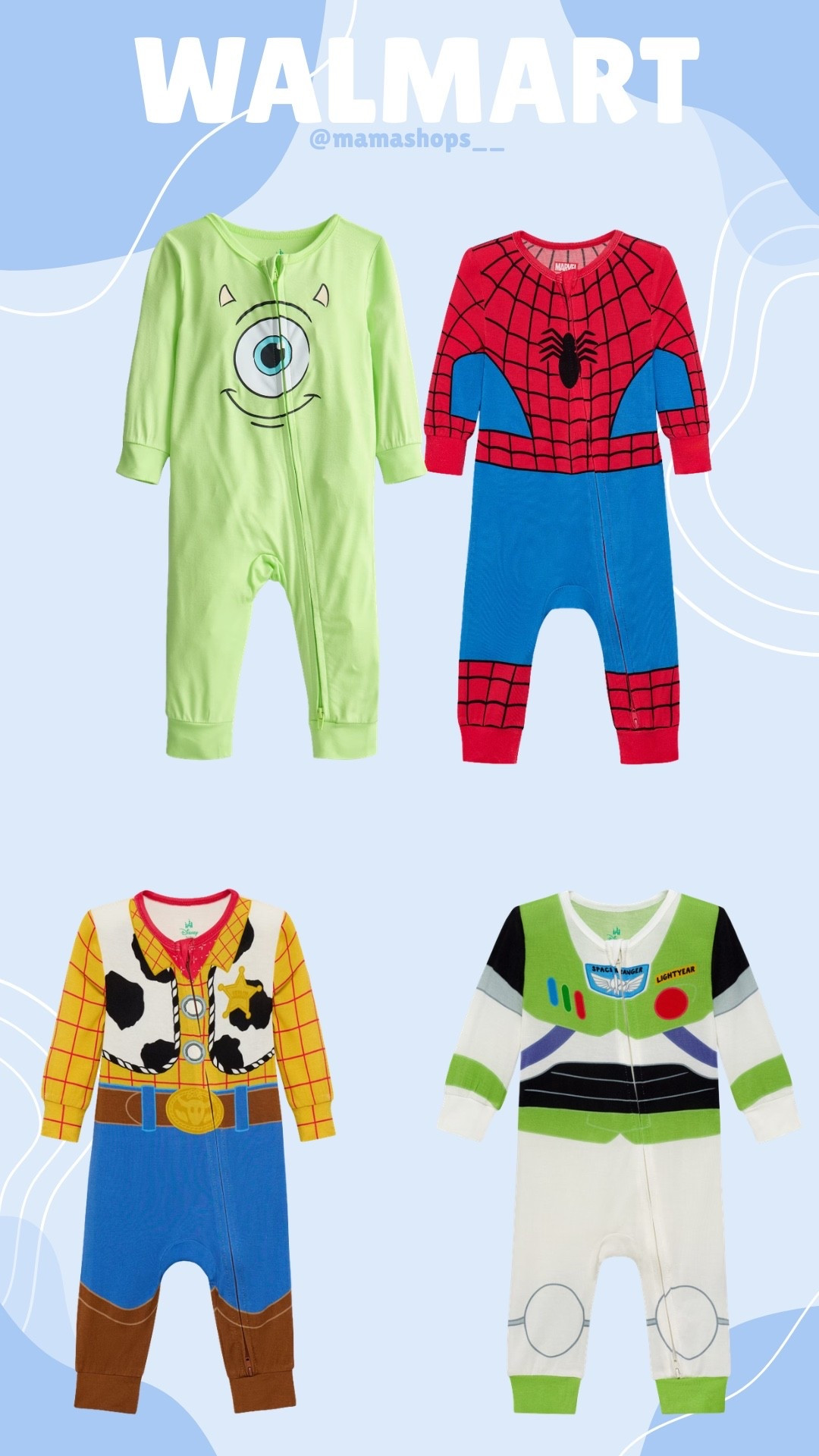 Adorable character rompers for babies, perfect for Halloween !👶🏻🕸️

Find them at Walmart, linking here for easy access 🎃🔗

#LTKmomlife #LTKBaby #LTKSeasonal