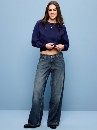 Low-Rise Baggy Wide-Leg Jeans | Old Navy (US)
