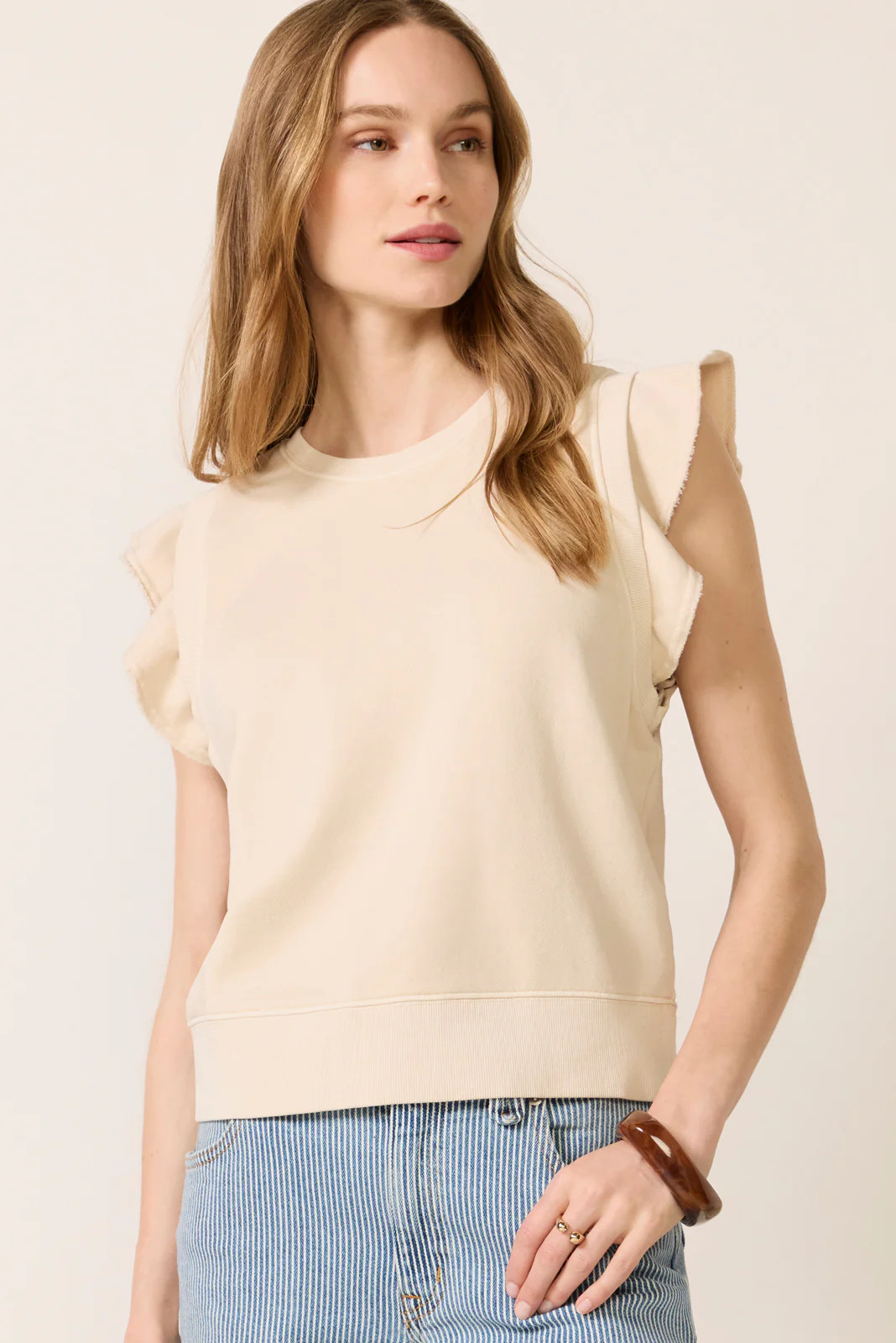 Tori Ruffle Sweatshirt | Evereve