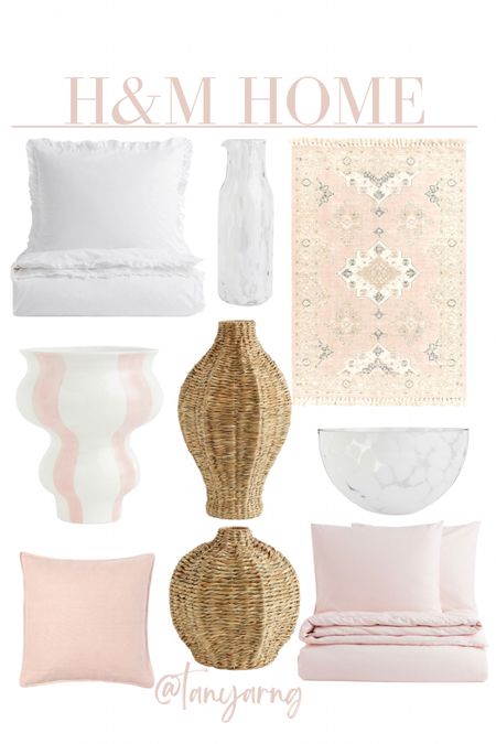 H&M home | rattan vase | ruffle duvet | pink rug | pink decor 

#LTKhome #LTKunder100 #LTKSeasonal
