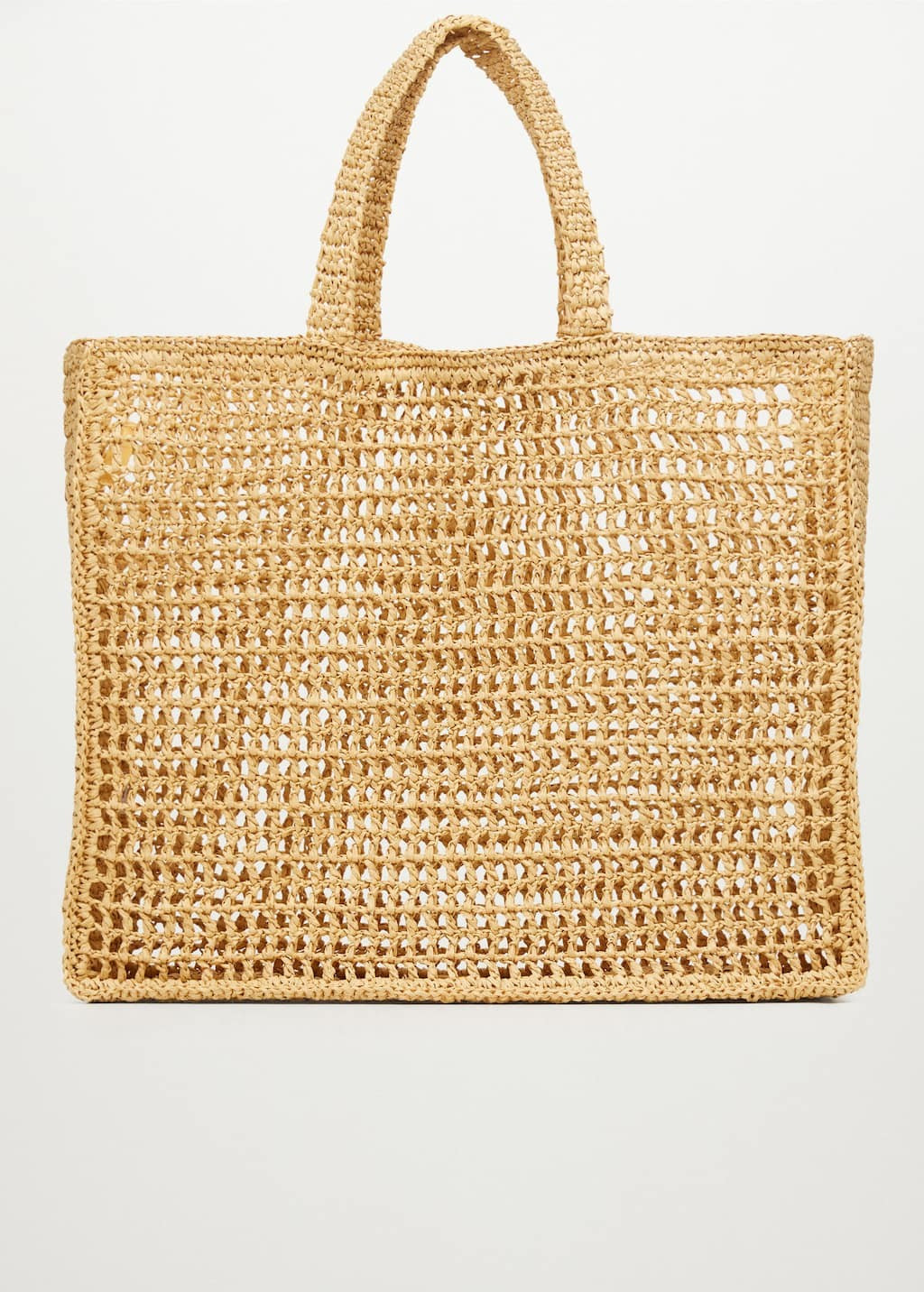 Raffia shopper bag | MANGO (UK)