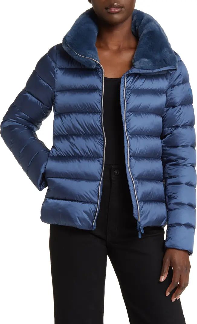 Mei Faux Fur Collar Puffer Jacket | Nordstrom