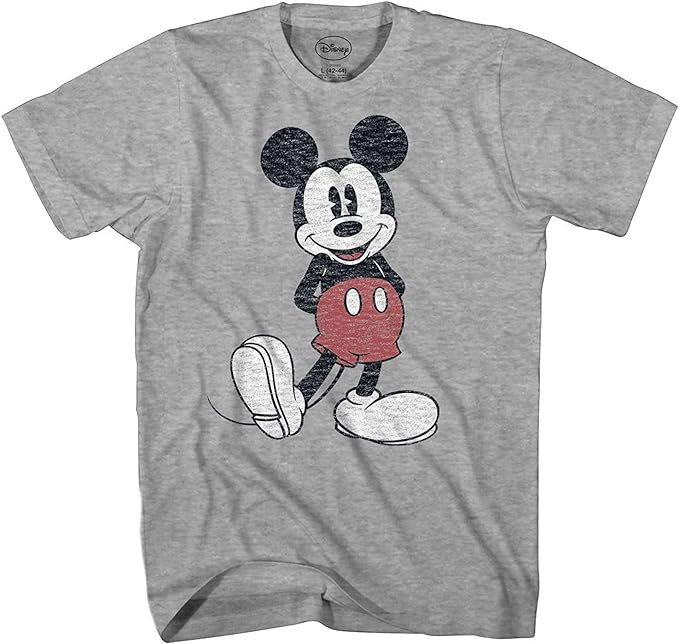 Disney Men's Full Size Mickey Mouse Distressed Look T-Shirt | Amazon (US)