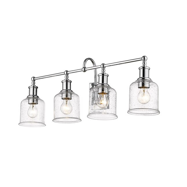 Z-Lite Bryant 32-in 4-Light Chrome Industrial Vanity Light | Lowe's