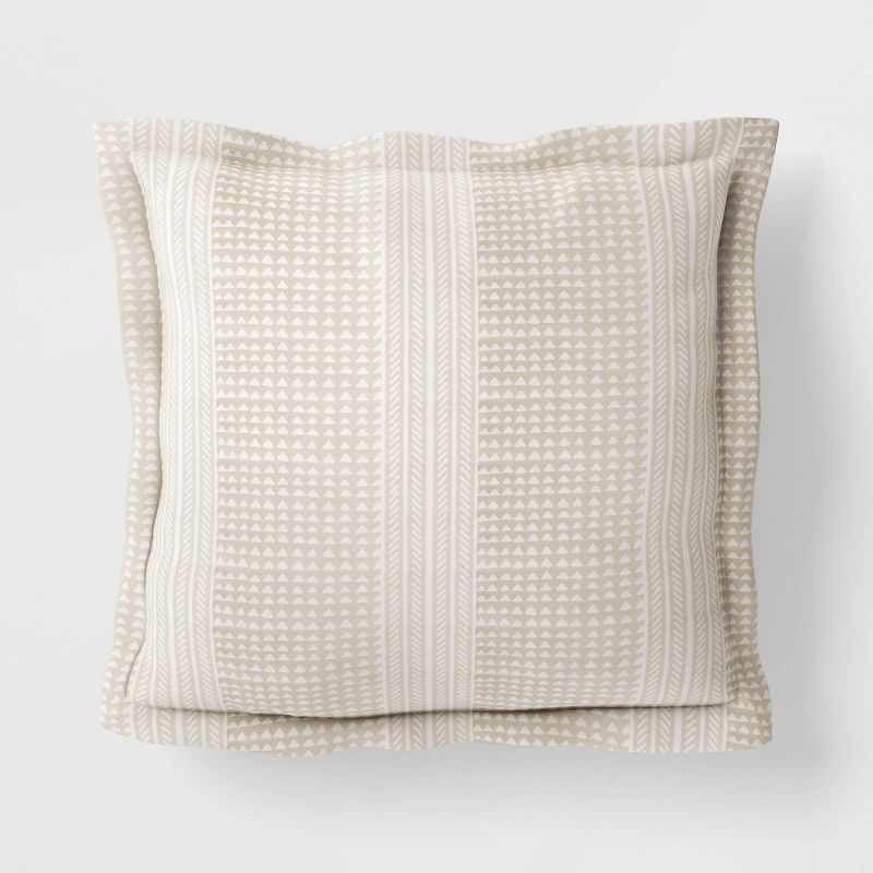 DuraSeason Fabric™ Deep Seat Pillow Back Cushion Geo Stripe Neutral - Threshold™ | Target