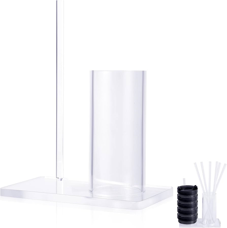 Acrylic Tumbler Lid Organizer Set, Cup Lid and Straw Storage Rack Straw Organizer Holder for Stac... | Amazon (US)