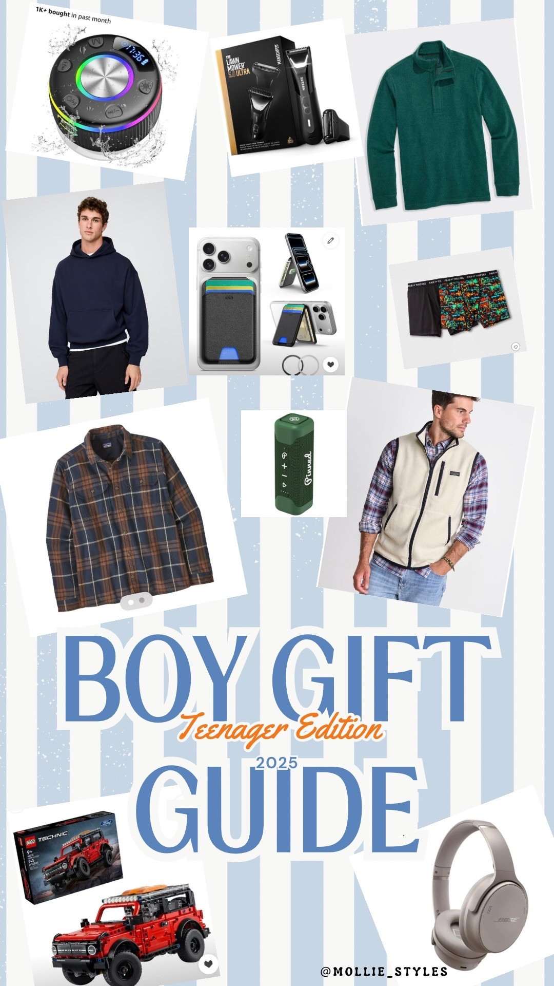 What to get a teenage boy? 🫠
I’ve got you covered. From sweats to speakers to legos and headsets!

What did I miss? Would love to know! 

#teenboygiftguide 
#christmas2025
#hanukkah2025
#guygifts 
#boygifts 
#giftguide25

#LTKGiftGuide #LTKSaleAlert #LTKHoliday