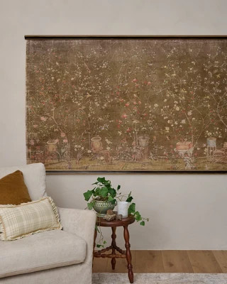 Oversized Scroll of Blooms Tapestry | Magnolia