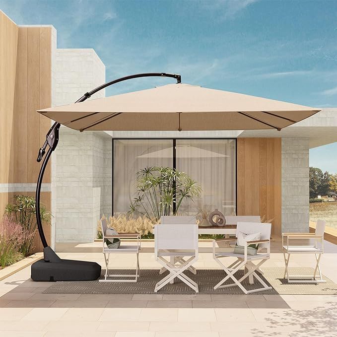 Grand patio 10x10 FT Patio Offset Umbrella Large Square Aluminum Cantilever Umbrella Base Include... | Amazon (US)