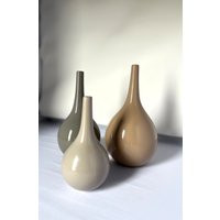 Modern Ceramic Vase Set, Neutral Glazed Vases Decor, Coffee Table Shelf Decor Objects, Styling, Gift | Etsy (US)