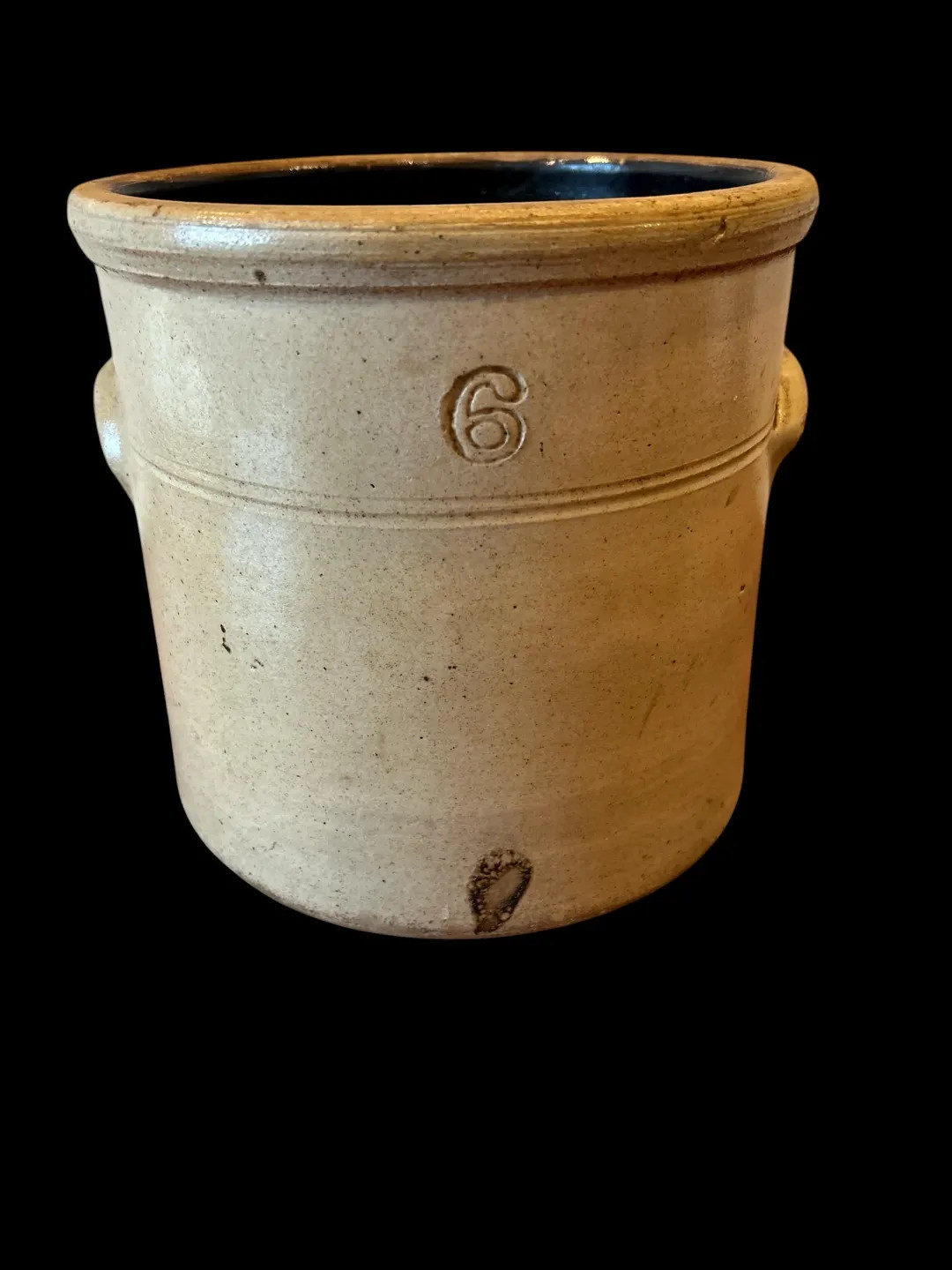 Vintage #6 Stoneware Crock – Beige Farmhouse Kitchen Decor | Etsy (US)