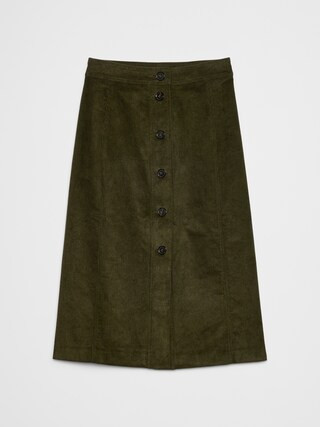Corduroy Midi Skirt | Banana Republic Factory