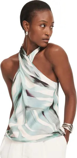 Print Satin Halter Top | Nordstrom