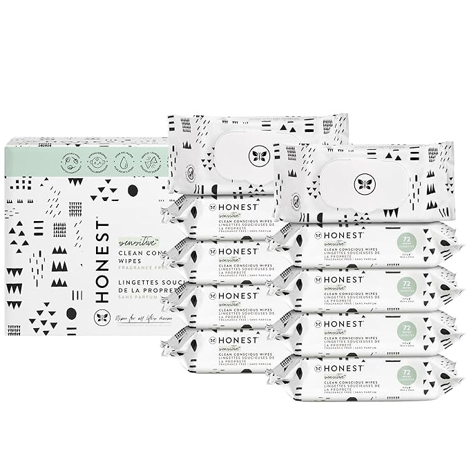 The Honest Company Clean Conscious Multi-Use Wipes | Hypoallergenic + Unscented for Sensitive Ski... | Amazon (US)