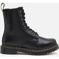 Dr. Martens Women's 1460 Serena Fur Lined Leather 8-Eye Boots - Dark Grey - UK 8 | Allsole (Global)