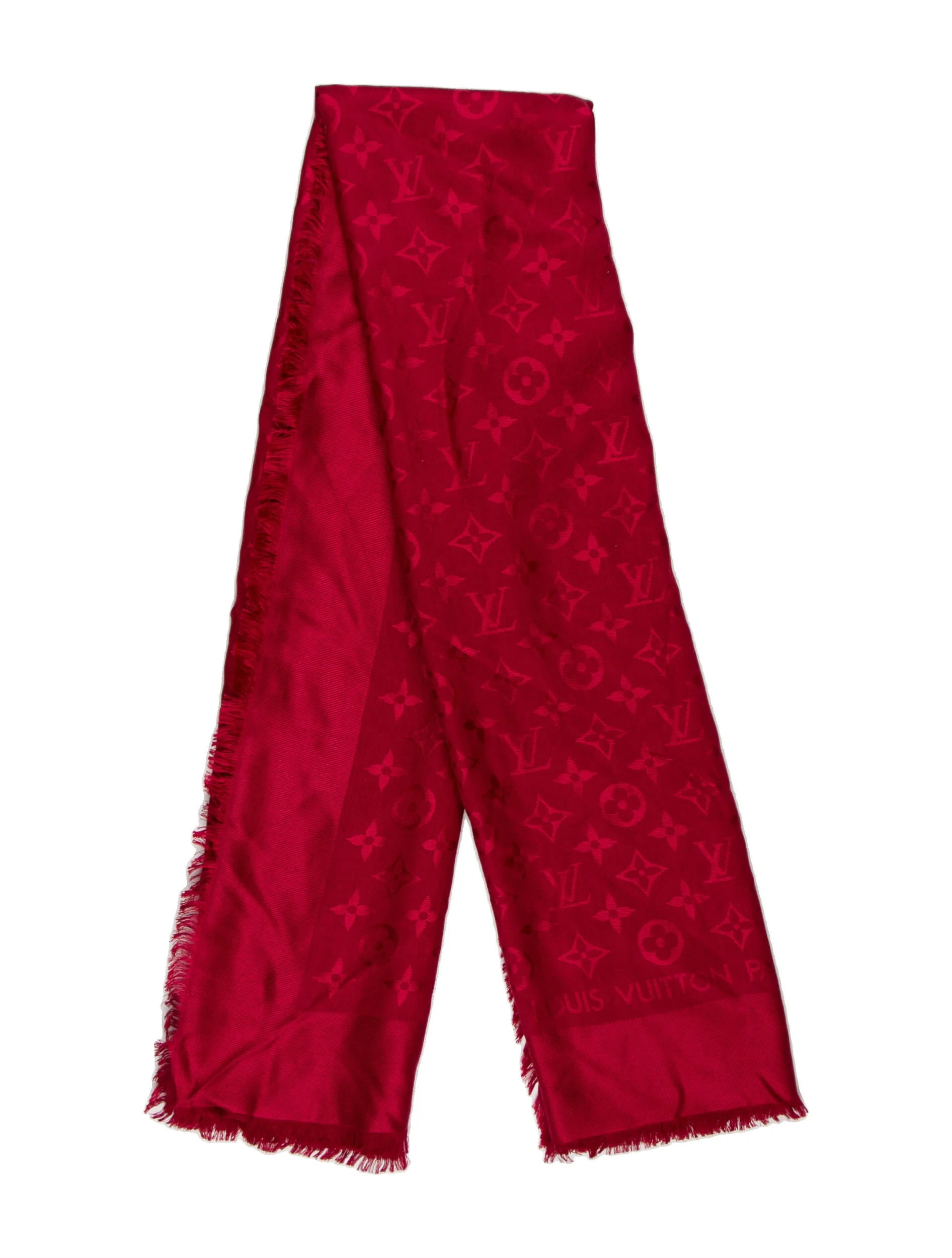 Louis Vuitton Silk Late 2000's - Early 2010's Shawl - Red Scarves and Shawls, Accessories - LOU12... | The RealReal