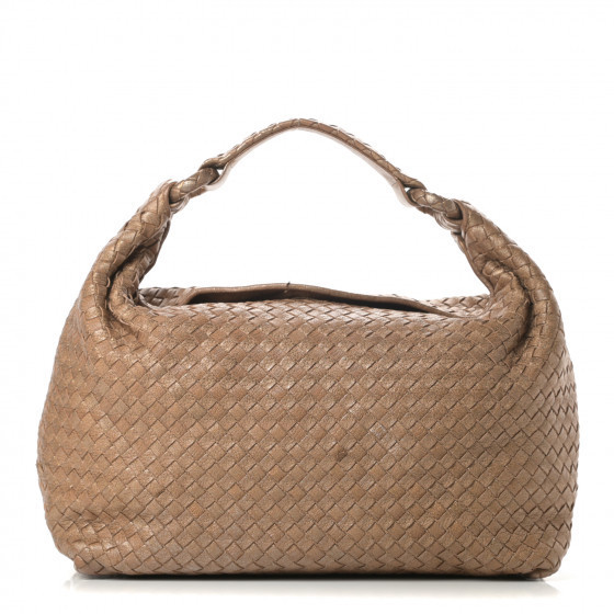 BOTTEGA VENETA Chevre Intrecciato Sloane Hobo Ottone | Fashionphile