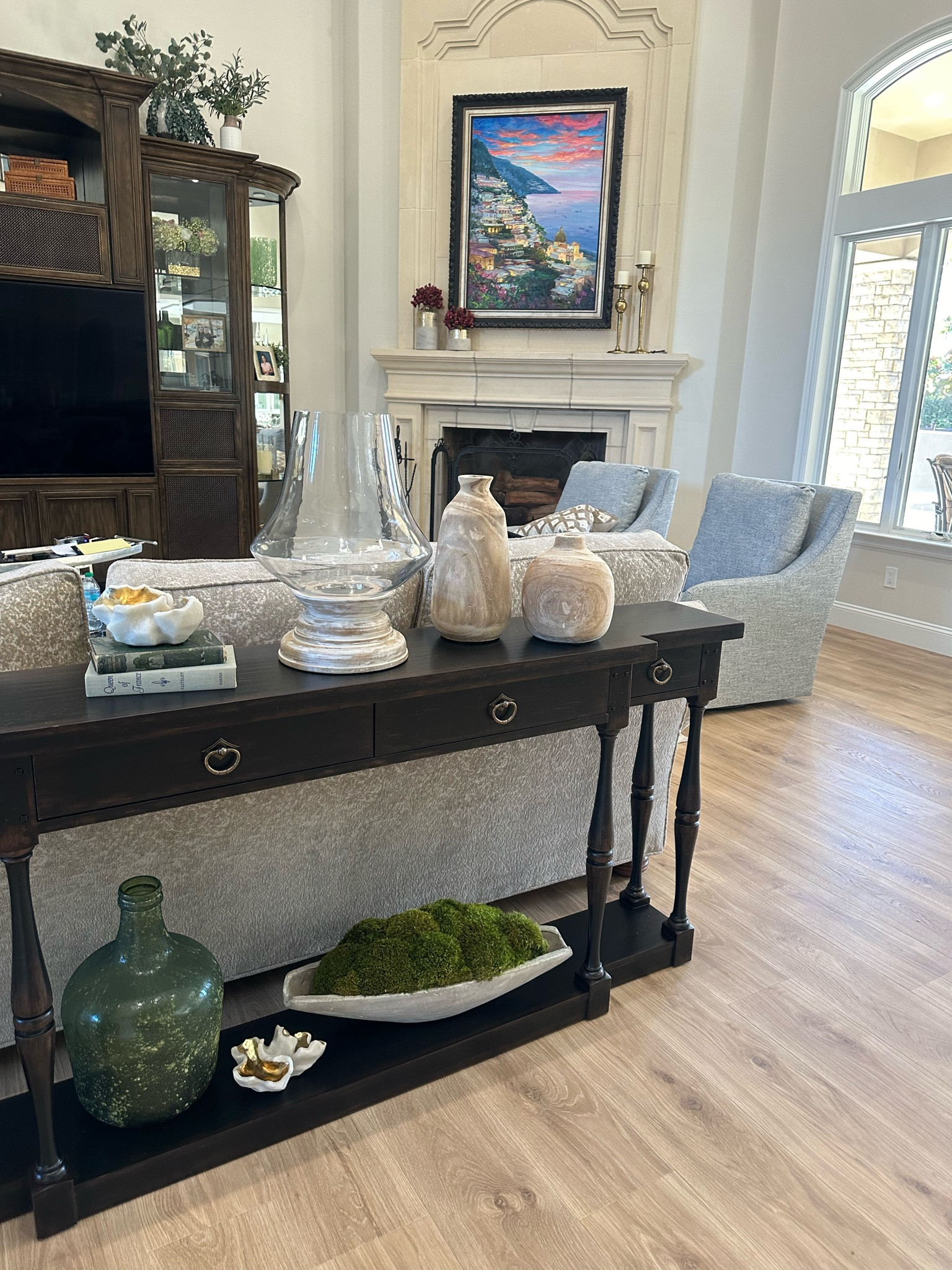 Amazing sofa table and accessories! 
72” rustic black sofa table. 

#wayfair #wayfairhome #sofatable 

#LTKFindsUnder50 #LTKHome #LTKHoliday
