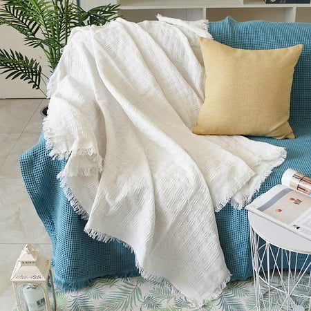 CINEEN Geometrical Weave Sofa Cover Home Décor Couch Slipcovers with Tassels Couch Covers for 3 Cush | Walmart (US)
