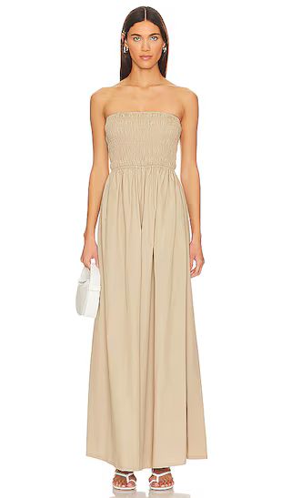 Andrea Jumpsuit in Sand | Vacation Jumpsuit Vacation Tan Jumpsuit Outfit Casual Jumpsuit Casual Ootd | Revolve Clothing (Global)