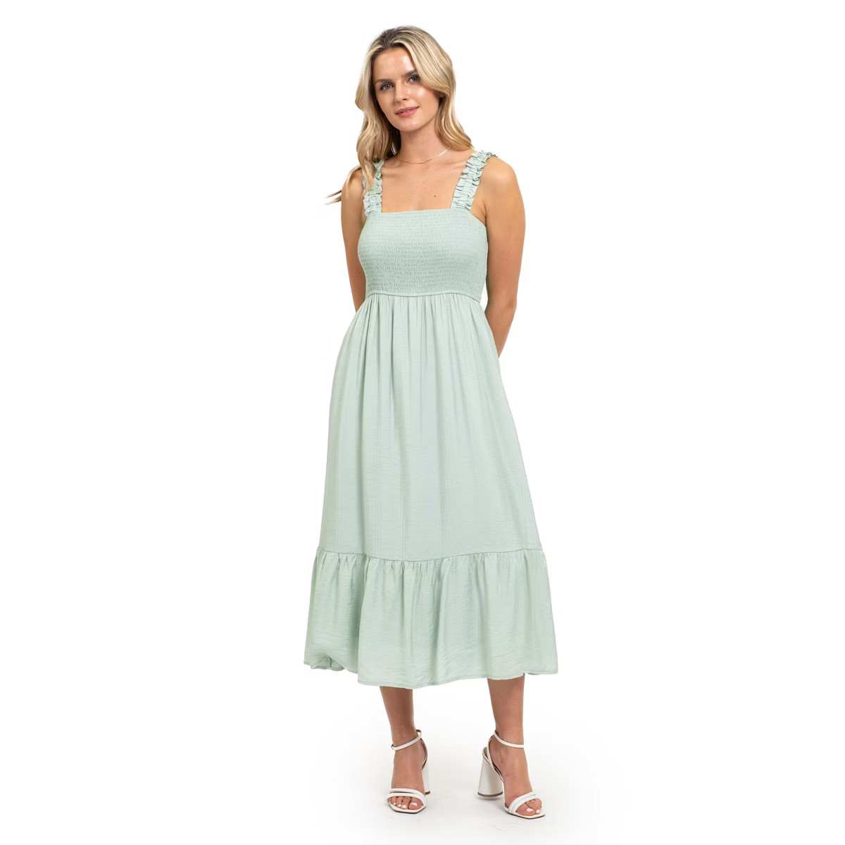 August Sky Women's Smocked Midi Dress | Target
