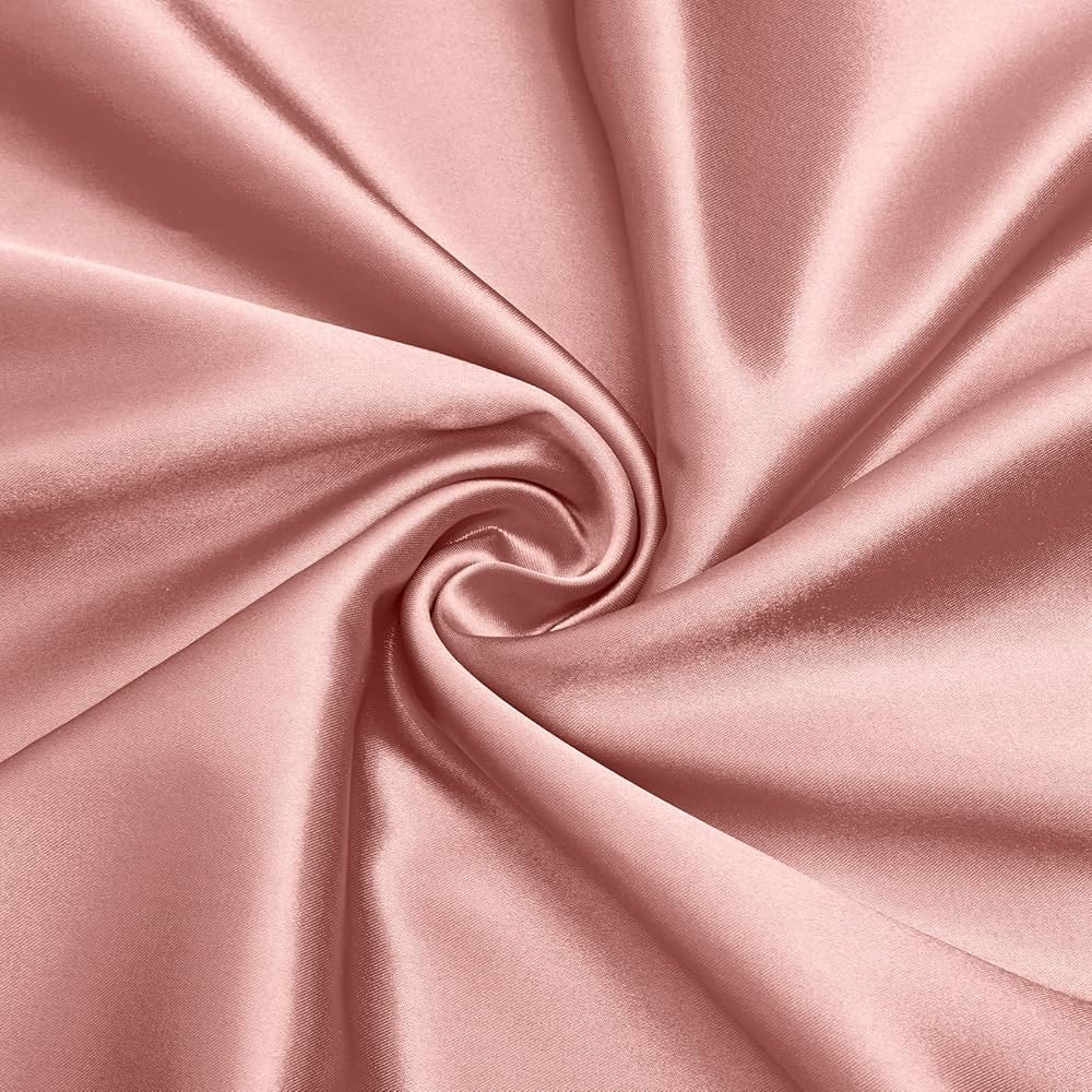 VACVELT Charmeuse Satin Fabric by The Yard, 60 Inch Wide Rose Gold Satin Fabric Shiny & Soft Clot... | Amazon (US)