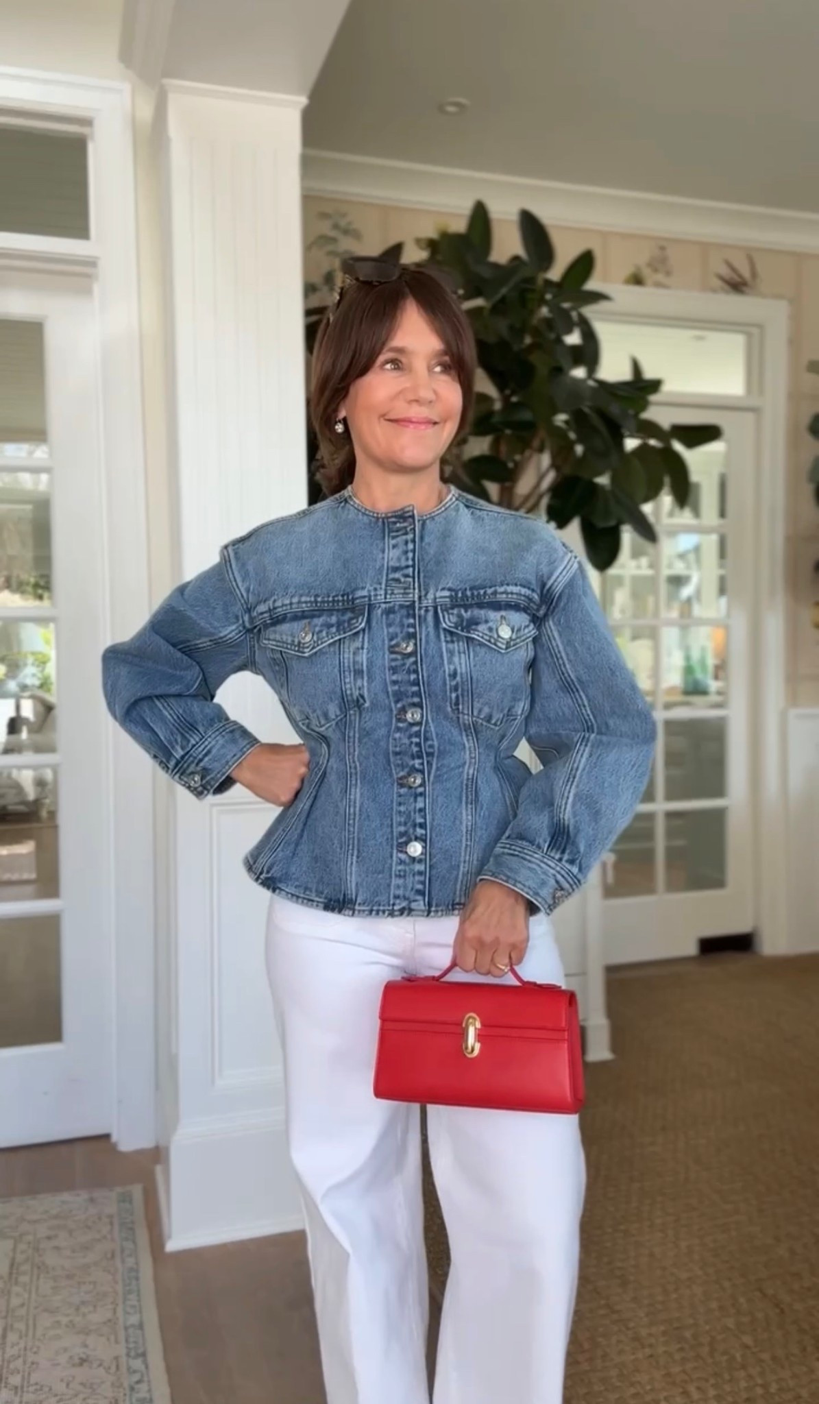 This super cute denim jacket is one of my current favorites. The fit is very flattering (instant waist definition!), and it’s currently ON SALE! It’s the perfect light layer for spring, summer, and travel. Fit runs true to size. 

#LTKSaleAlert #LTKOver40 #LTKSeasonal