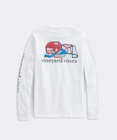 Boys' Hockey Goalie Whale Long-Sleeve Pocket Tee | vineyard vines