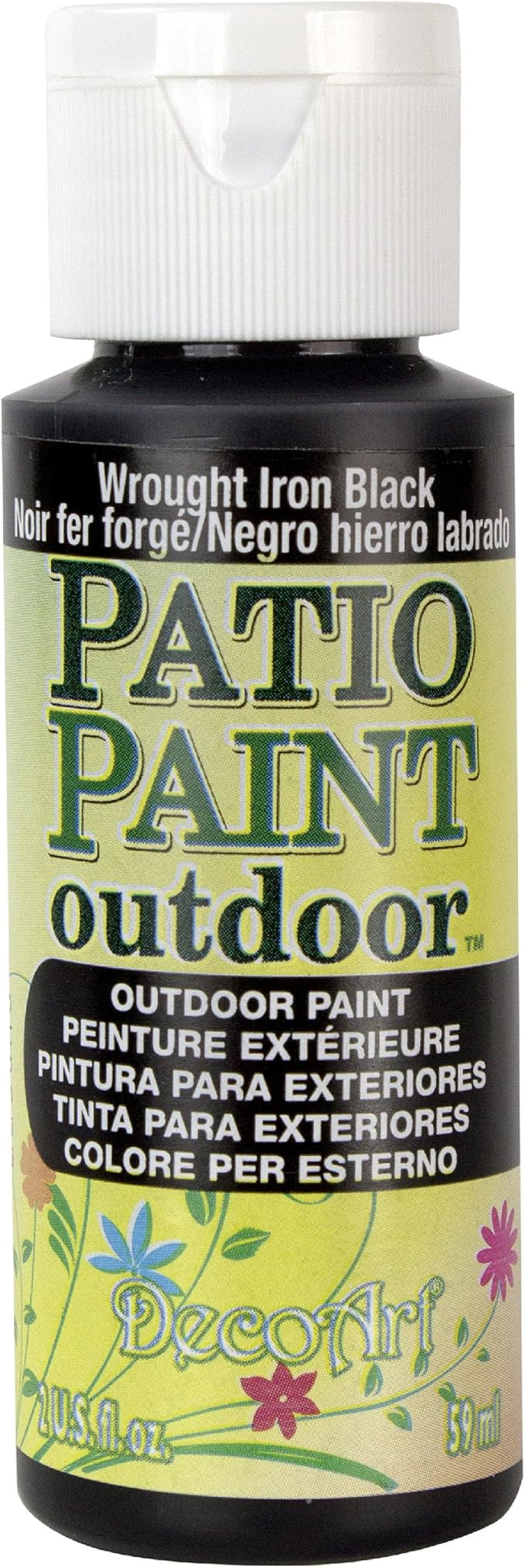 DecoArt Patio Paint, 2-Ounce, Wrought Iron Black (DCP21-3) | Amazon (US)
