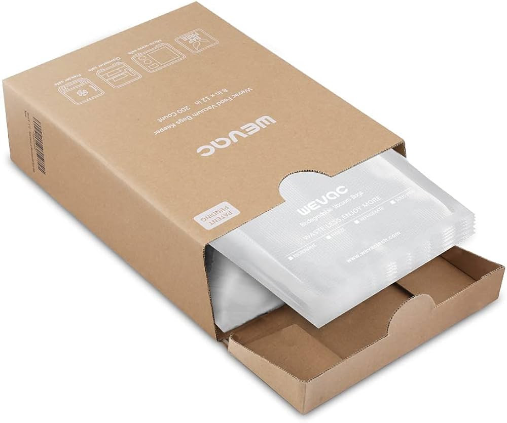 Wevac 8” x 12” 200 Count Food Vacuum Sealer Bags Keeper, PreCut Quart, Ideal for Food Saver, ... | Amazon (US)