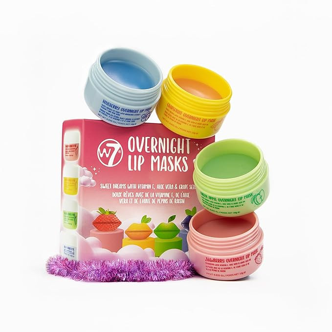 W7 Sweet Dreams Overnight Lip Masks - Stocking Stuffer Gift Set - Lip Treatment with Aloe Vera & ... | Amazon (US)