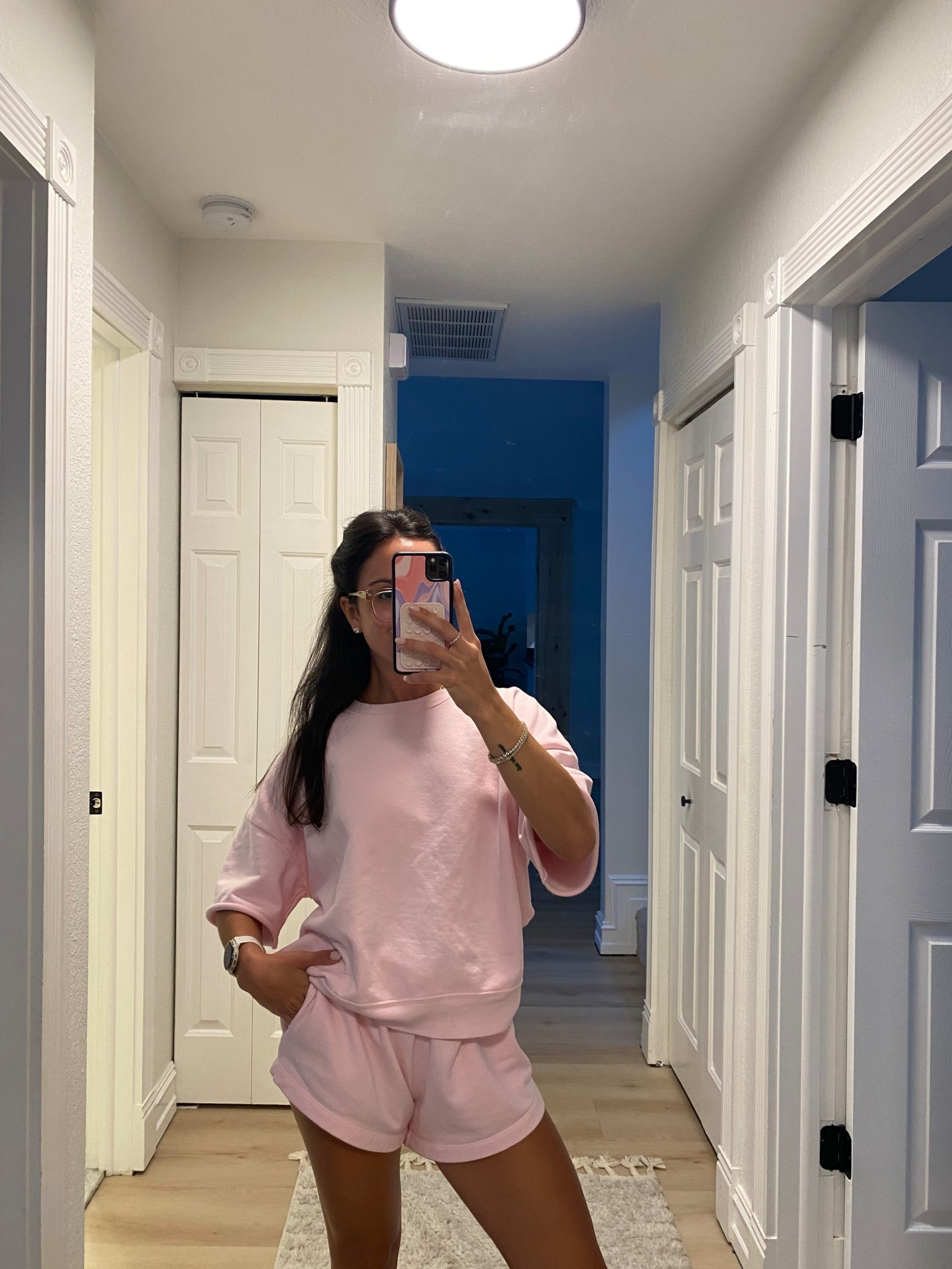 Daily drills short sleeve crew and super shorts! XS/S in both! Travel outfit, airport outfit, casual lounge outfit

#LTKStyleTip #LTKSeasonal #LTKFindsUnder100