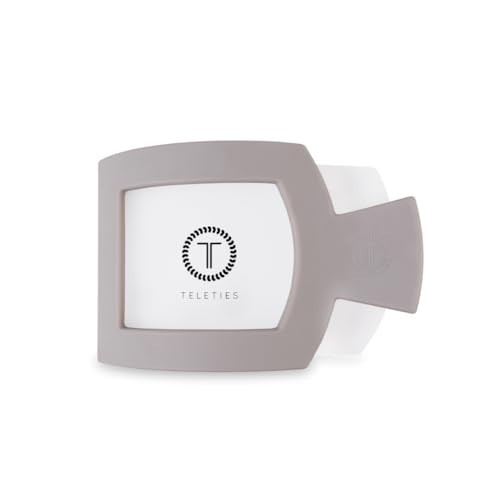 TELETIES - Large Flat Square Hair Clip - Fall Collection - Hair Claw Clips for Women - Strong Grip, Bendable Teeth, Curved Design - For All Hair Types and Textures - Silver Flames | Amazon (US)