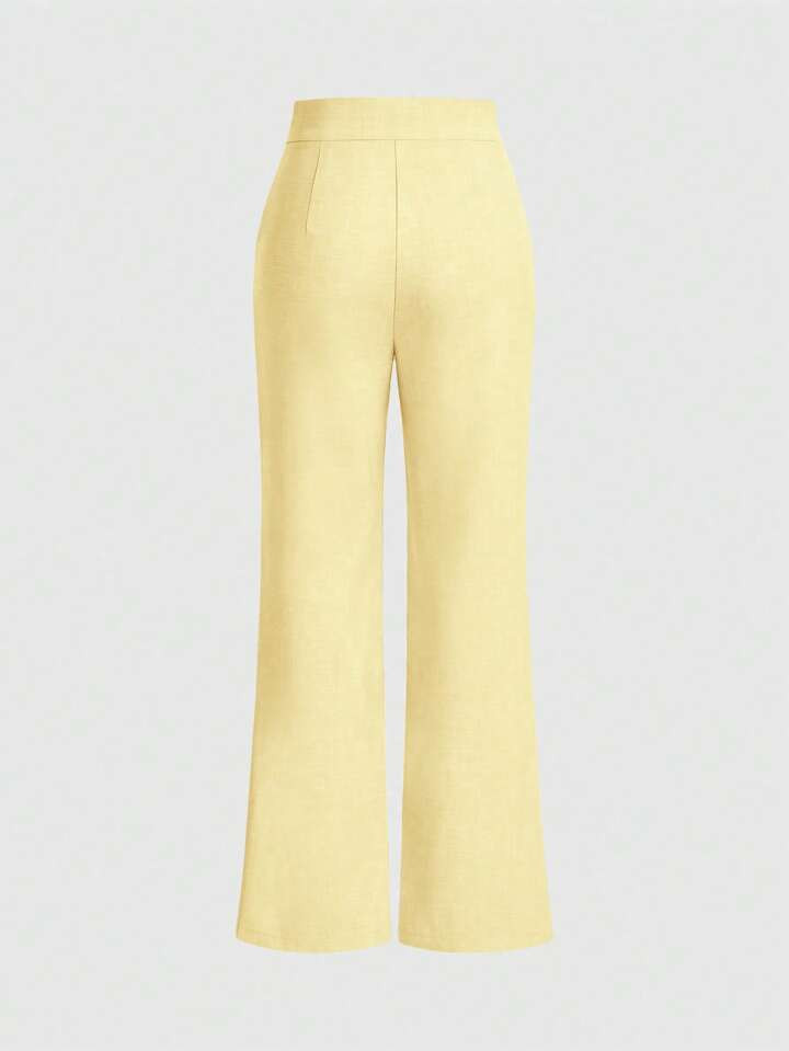 SHEIN Unity Women's Solid Color Casual Pants, Suitable For Summer | SHEIN