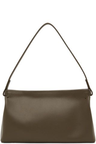 Taupe Sway Baguette Bag | SSENSE