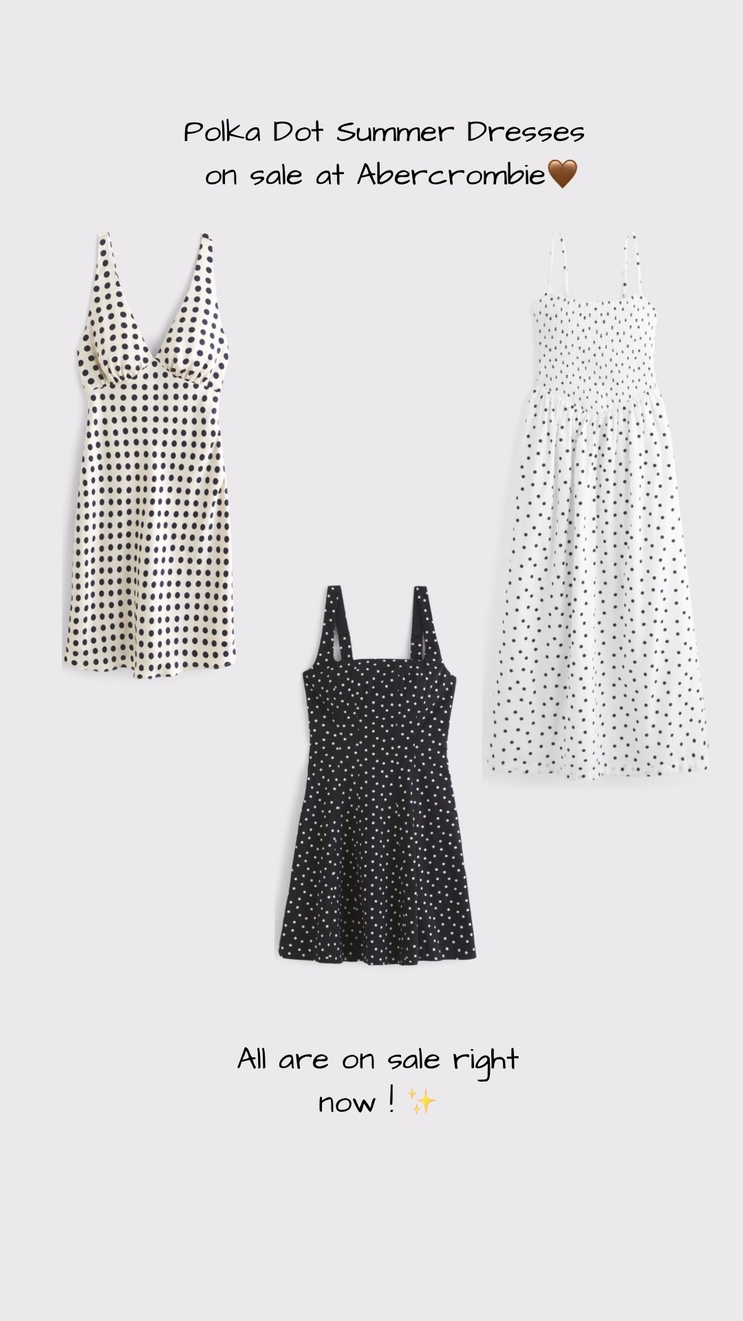 Polka Dot dresses on sale for summer date nights at Abercrombie! 🤎✨

#LTKSaleAlert #LTKStyleTip #LTKU