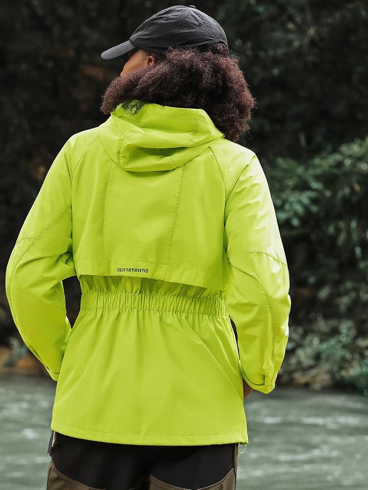 Yousify Womens Rain Jackets Lightweight Waterproof Raincoat Windbreaker Hooded Trench Coats with ... | Amazon (US)