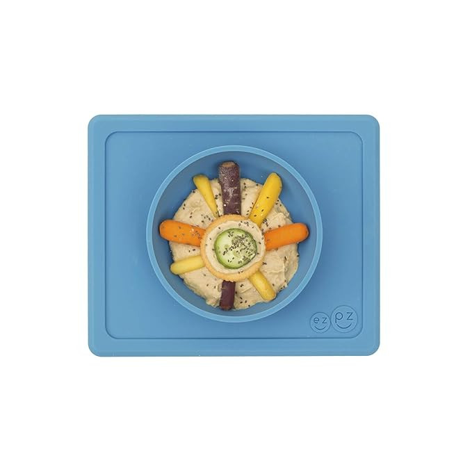 ezpz Mini Bowl - 100% Silicone Suction Bowl with Built-in Placemat for Infants + Toddlers - Comes... | Amazon (US)