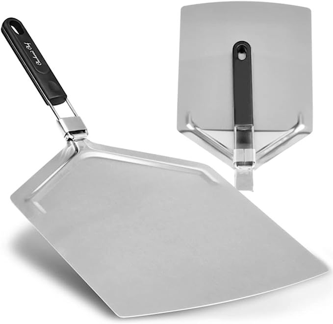 Checkered Chef Pizza Peel - Extra Large, Stainless Steel Metal Pizza Paddle with Folding Handle, ... | Amazon (US)