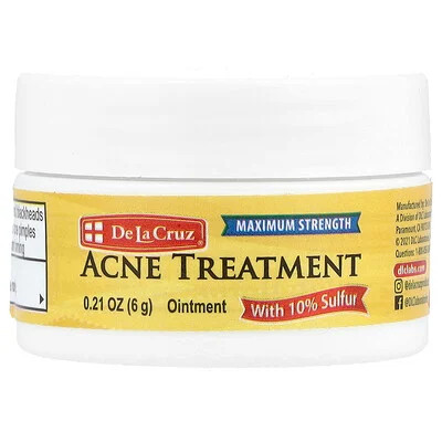 De La Cruz, Acne Treatment Ointment with 10% Sulfur, Maximum Strength, 0.21 oz (6 g) | iHerb